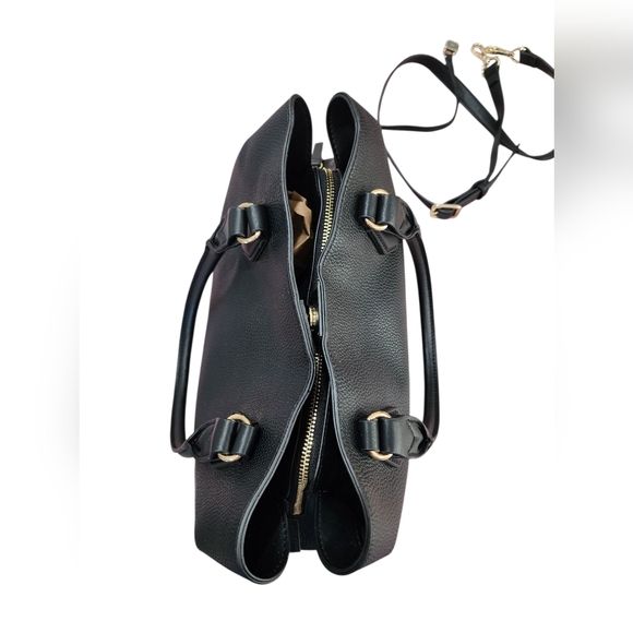 NINE WEST Brooklyn Black Carryall Satchel Crossbody NWOT - Picture 8 of 11